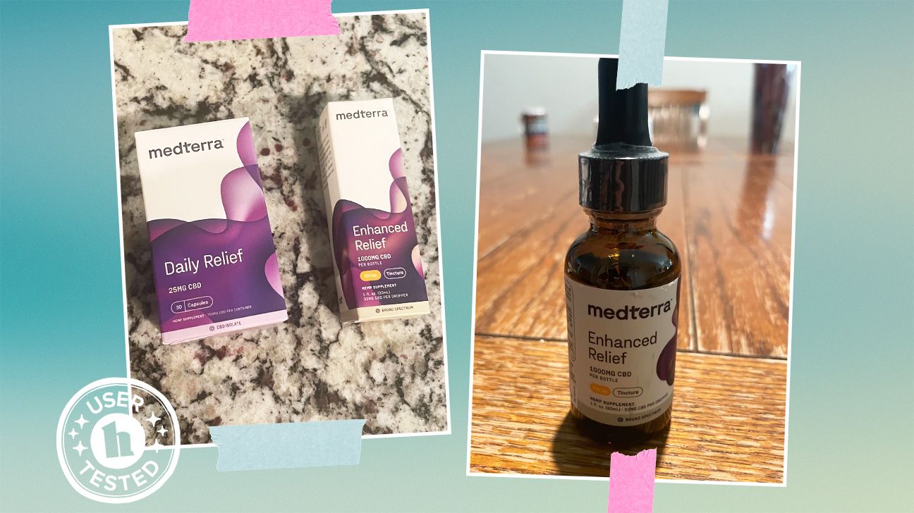 Healthline tester photos of Medterra CBD oil