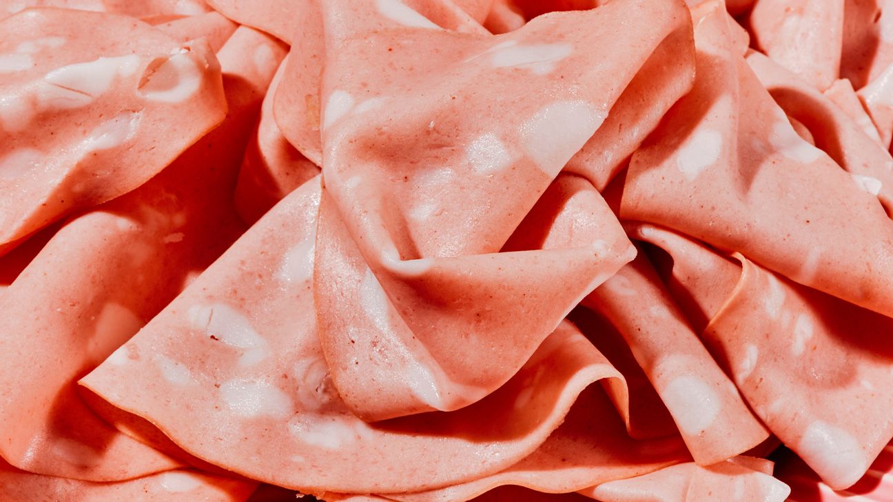 Close up of processed lunch meat