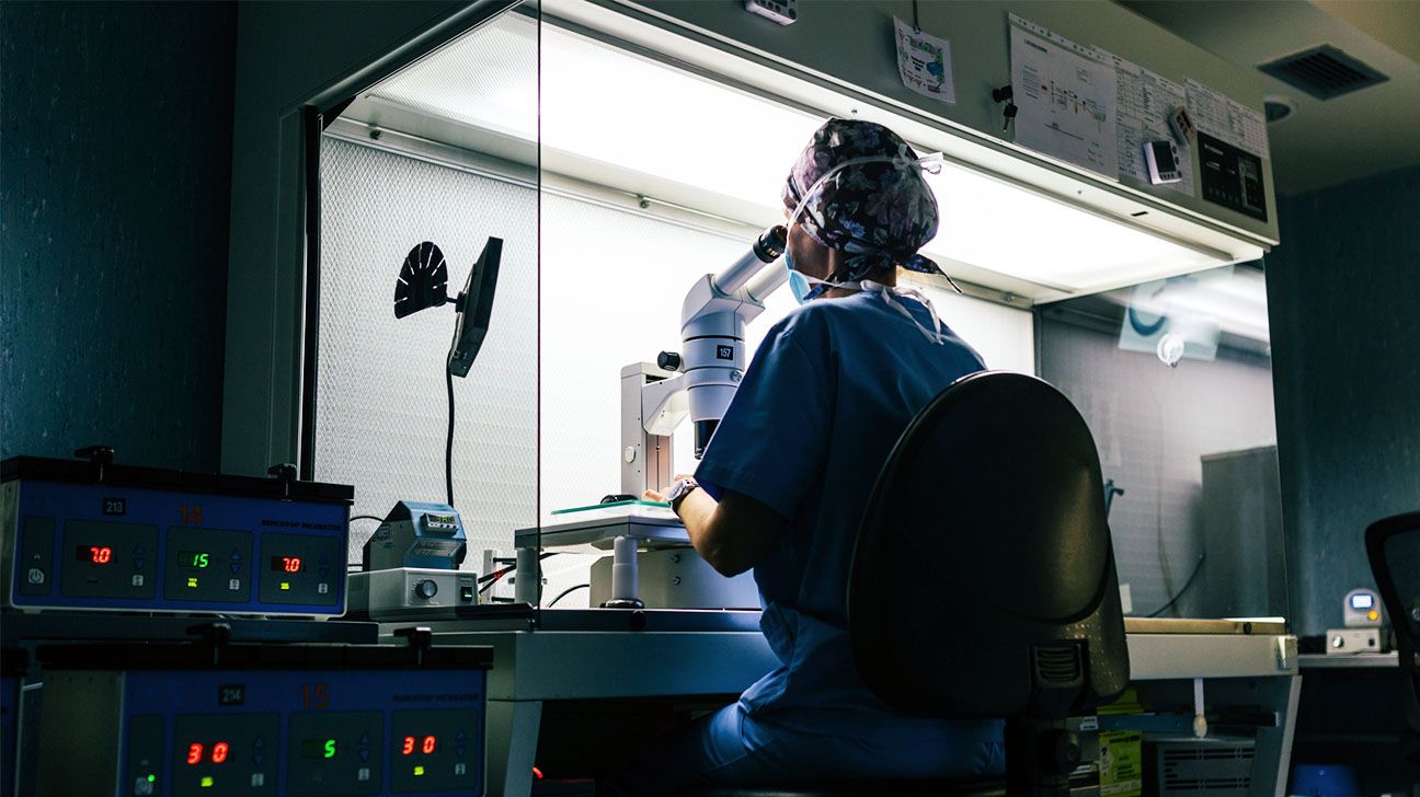 Cancer researcher in lab