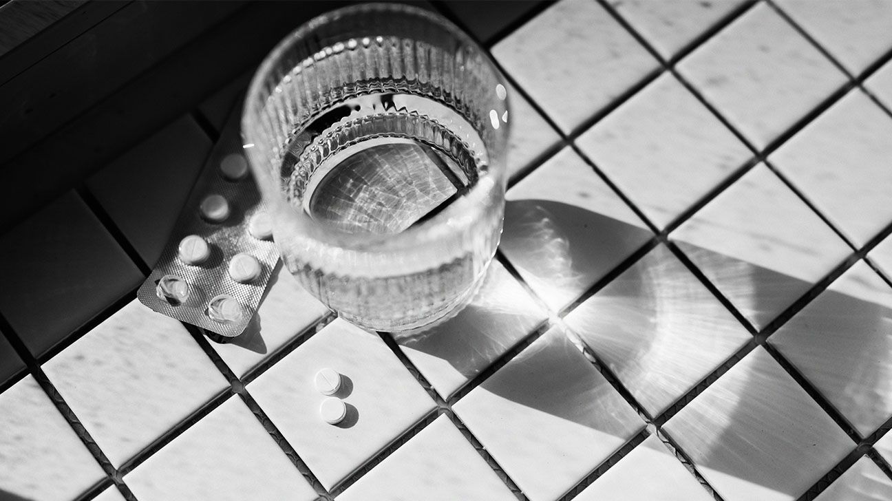 Aspirin and a glass of water