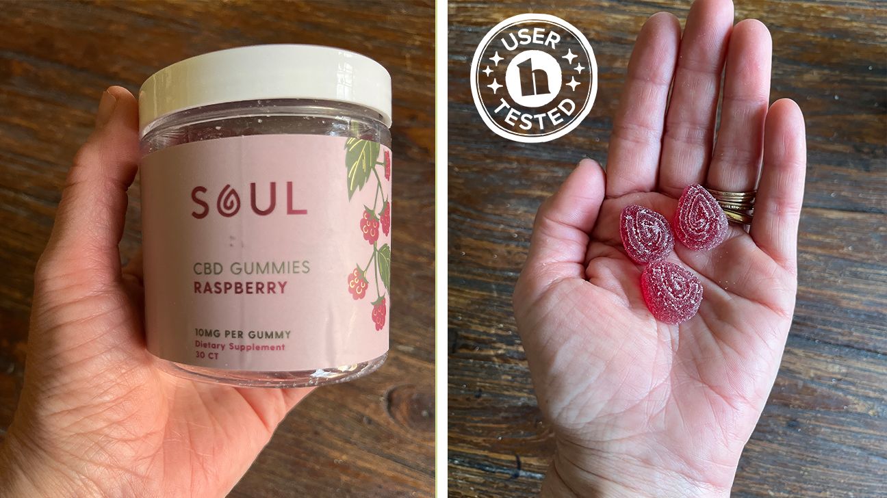 Tester photos of Soul CBD gummies.