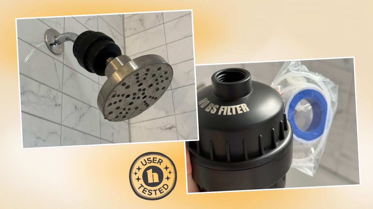weaqua NO BS shower filter before and after installation