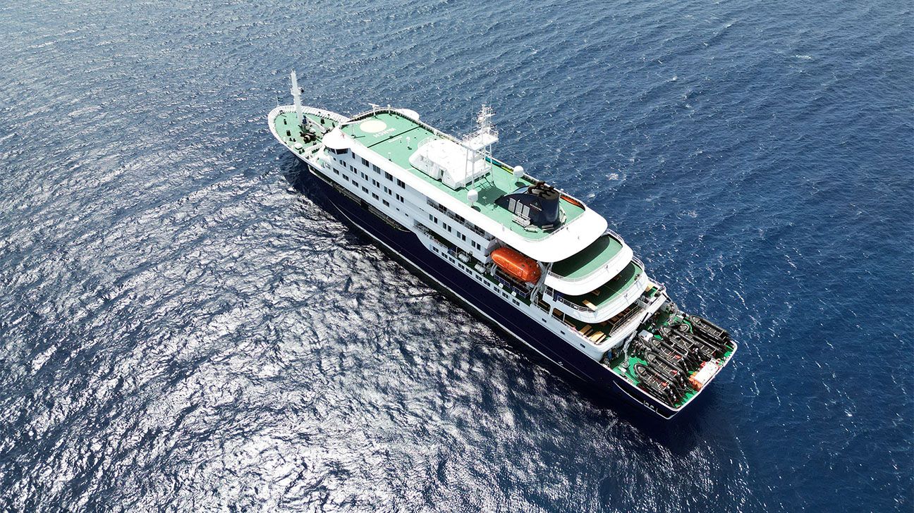 Cruise ship in Atlantic Ocean