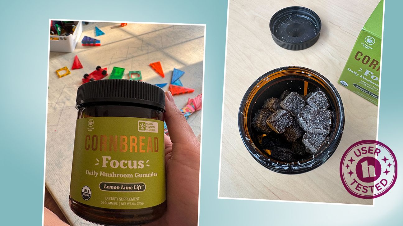 Tester images of Cornbread Mushroom Gummies.