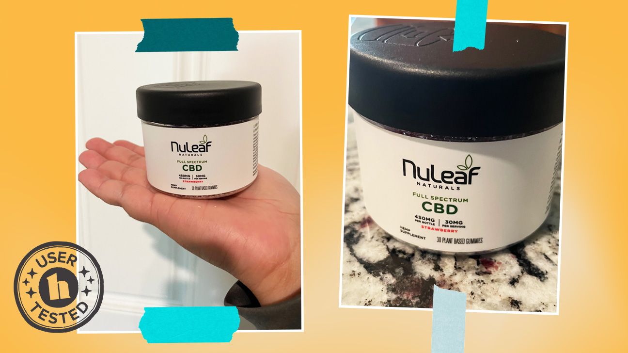 Tester images of Nuleaf Naturals CBD gummies.