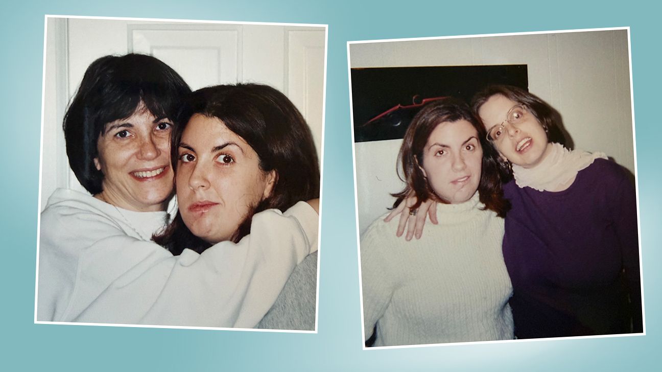 Collage of photos of Jayme with her family during her recovery