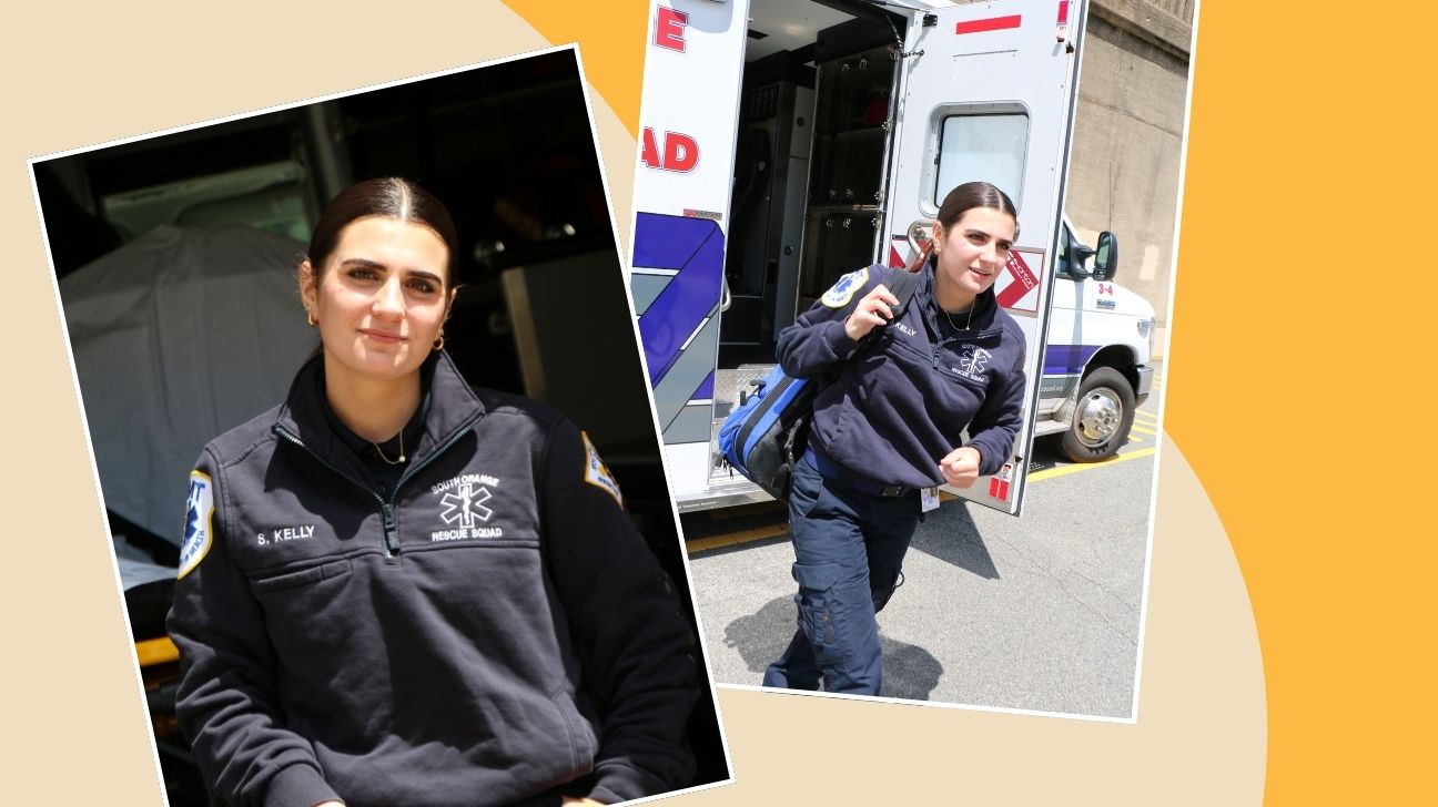 Simone Kelly, 24, a volunteer EMT