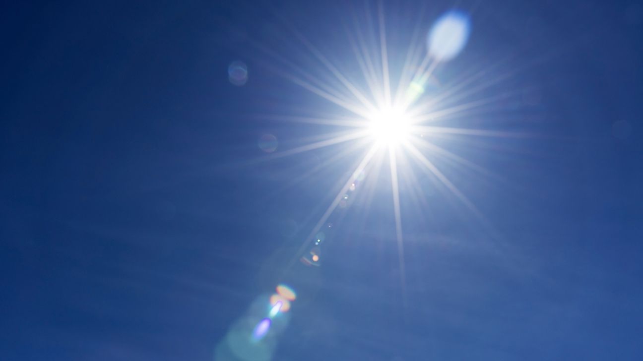 Sunshine against a blue sky
