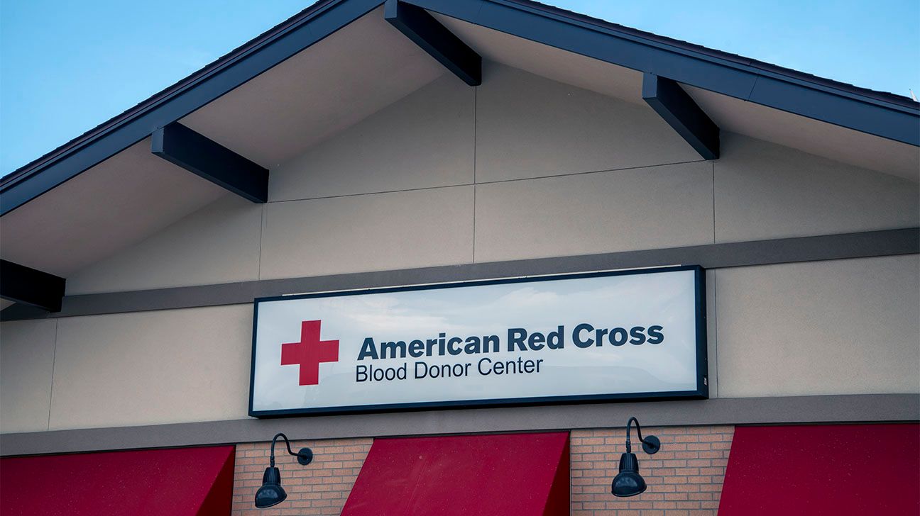 Image of the sign on an American Red Cross Blood Donation Center