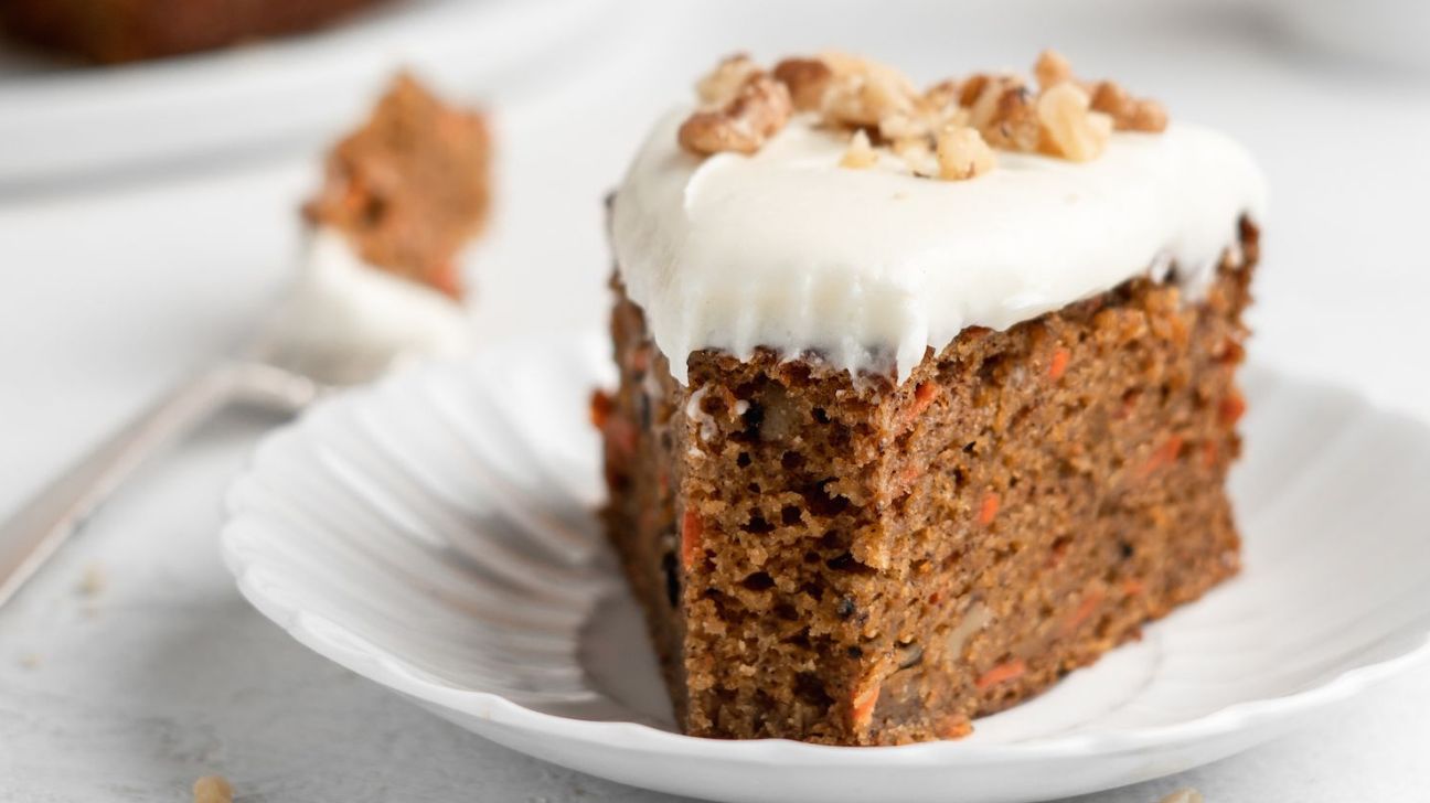Pumpkin-carrot cake with cream cheese frosting