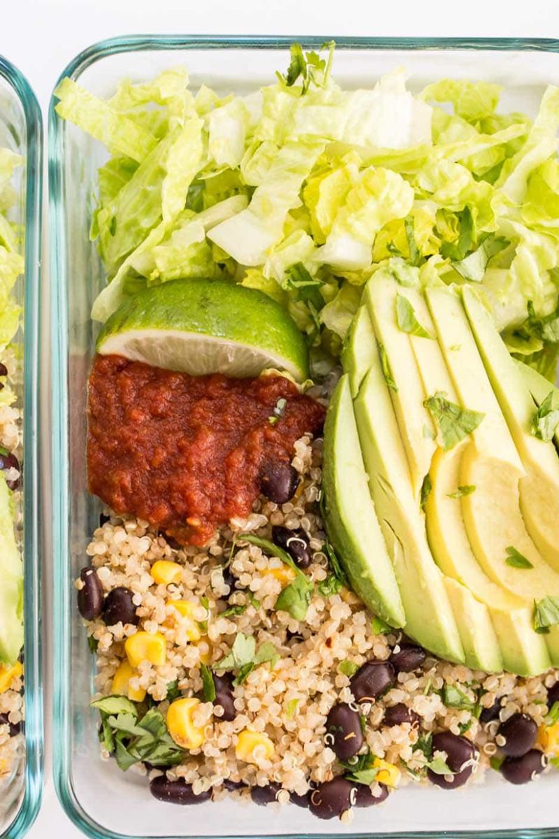 Meal Prep - Chili-Lime Mango Quinoa Salad with Tofu - Abra's Kitchen