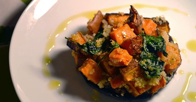 Quinoa and Sweet Potato Stuffed Portobello Mushrooms Recipe