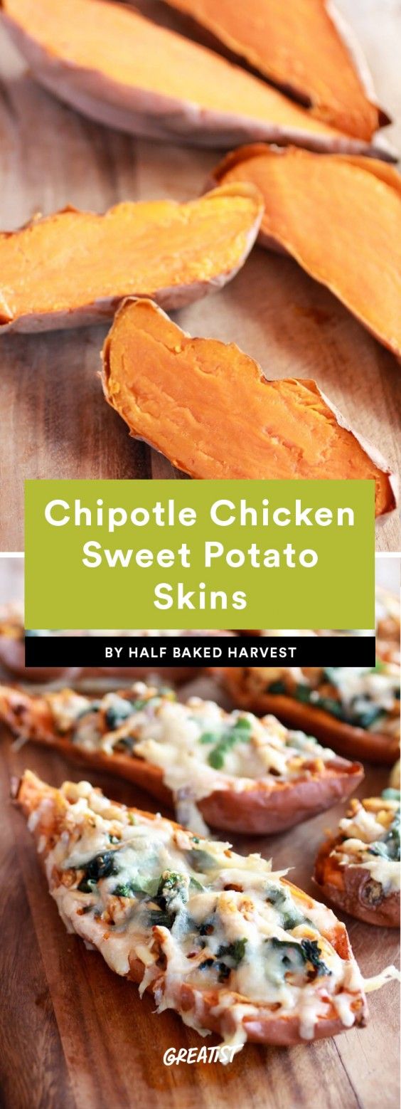 Chipotle Chicken Sweet Potato Skins