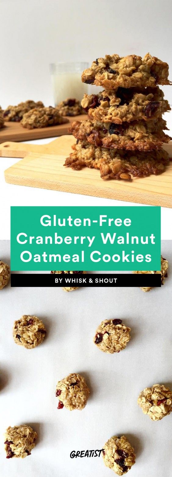 Gluten-Free Walnut Cranberry Oatmeal Cookies