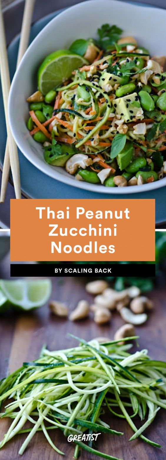 Thai Peanut Zucchini Noodles