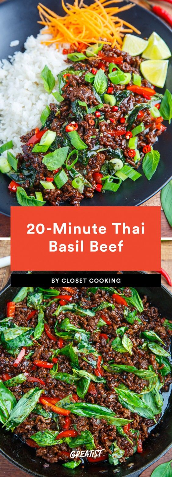 1. 20-Minute Thai Basil Beef