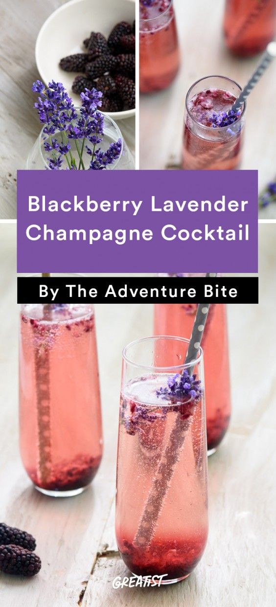 Blackberry Lavender Champagne Cocktail Recipe