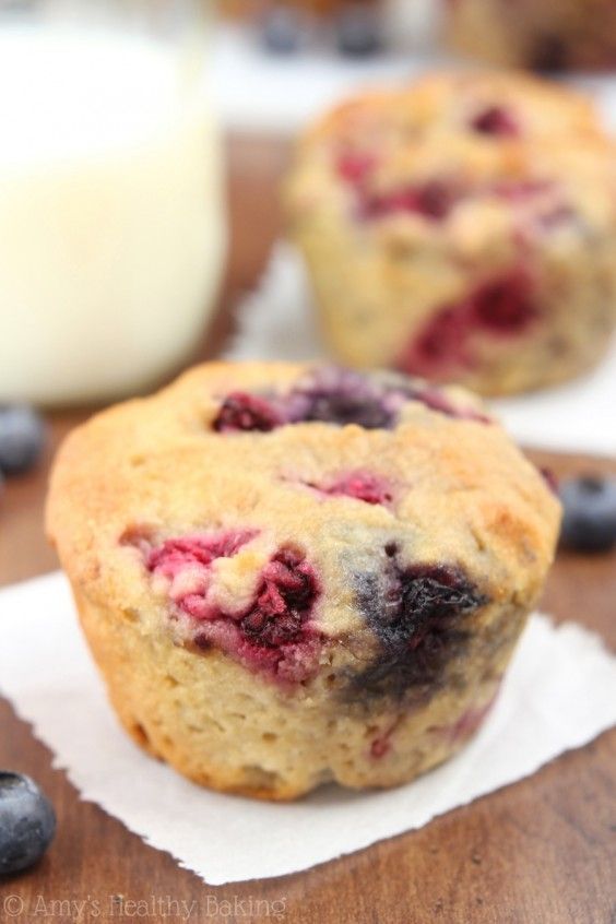 6. Maple Mixed Berry Muffins