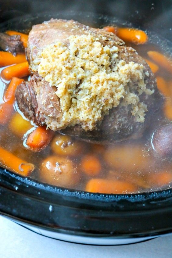 Crockpot 5-Ingredient Pot Roast + VIDEO - Fit Slow Cooker Queen