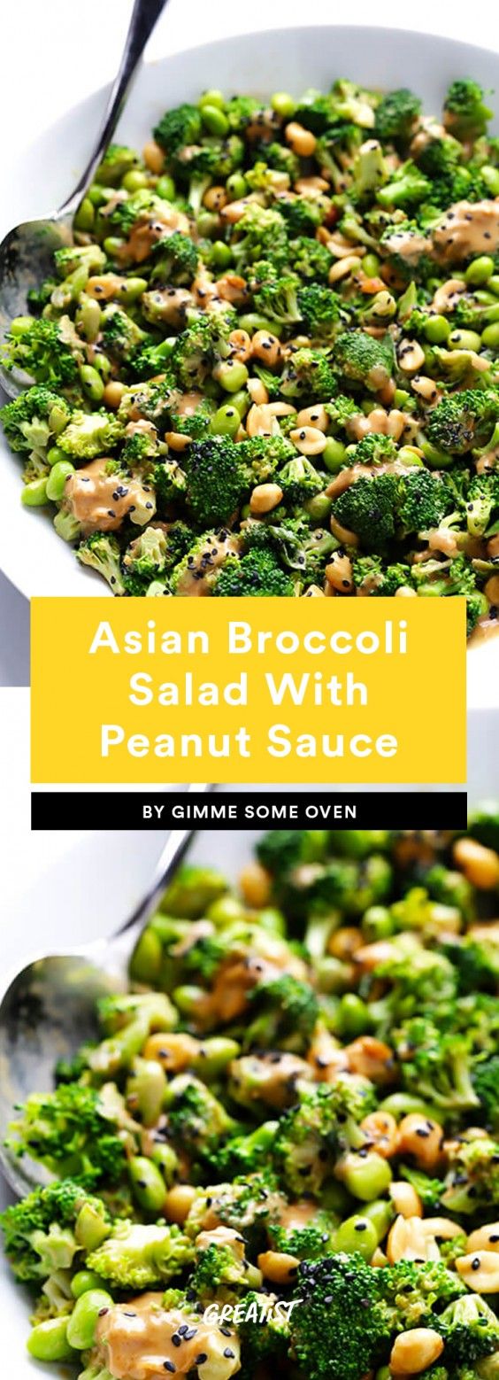 7. Asian Broccoli Salad With Peanut Sauce