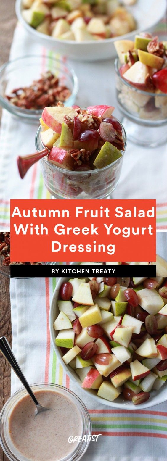 8. Autumn Fruit Salad With Greek Yogurt Dressing