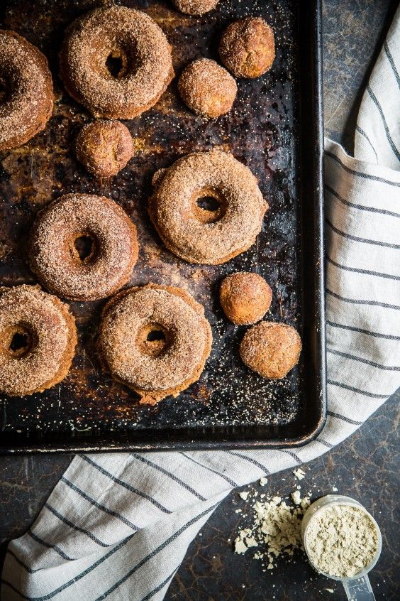 Baked Apple Cider Protein Donuts 