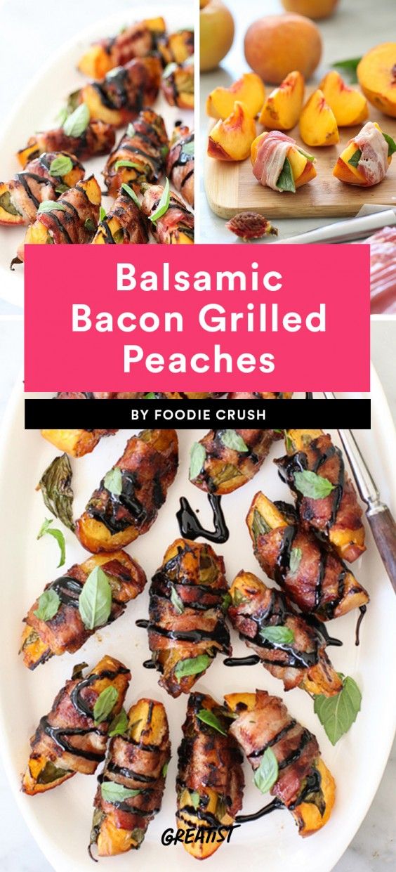 Balsamic Bacon Grilled Peaches Recipe