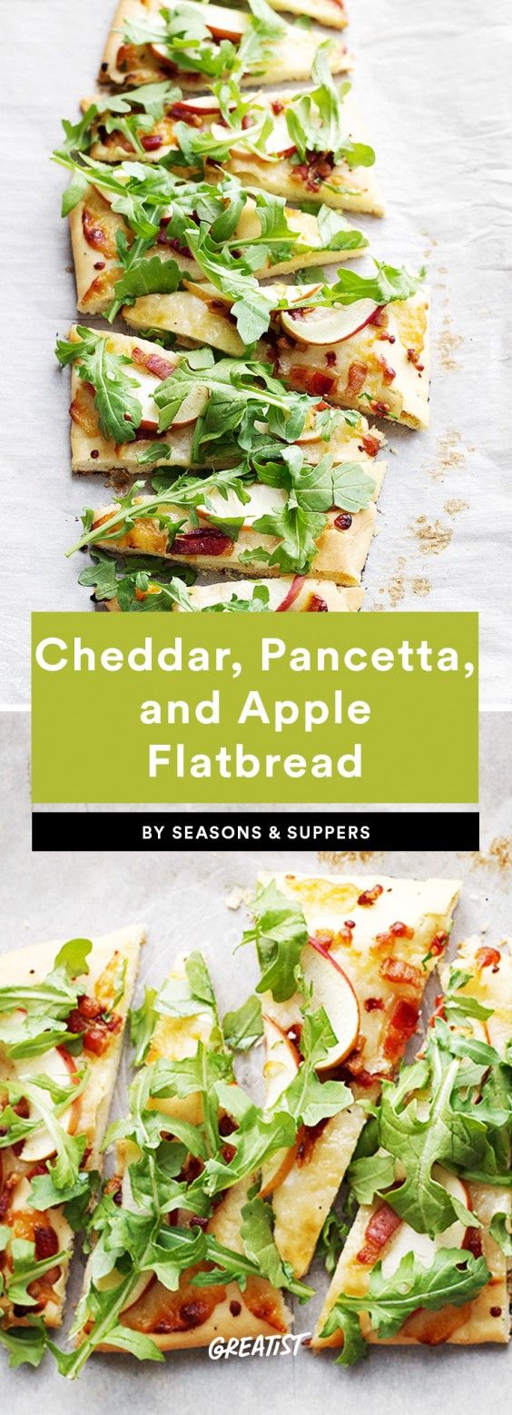 1. Cheddar, Pancetta, and Apple Flatbread