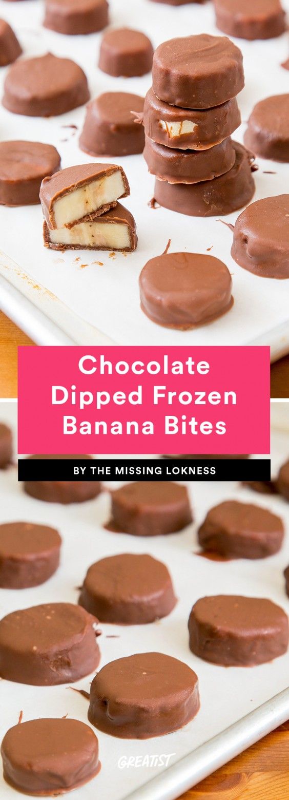 6. Chocolate-Dipped Frozen Banana Bites