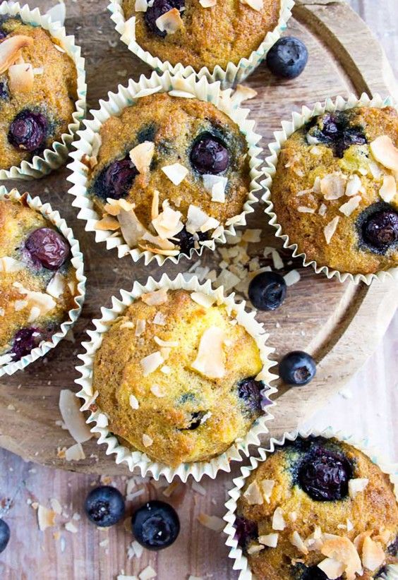 Blueberry Coconut Flour Muffins Recipe