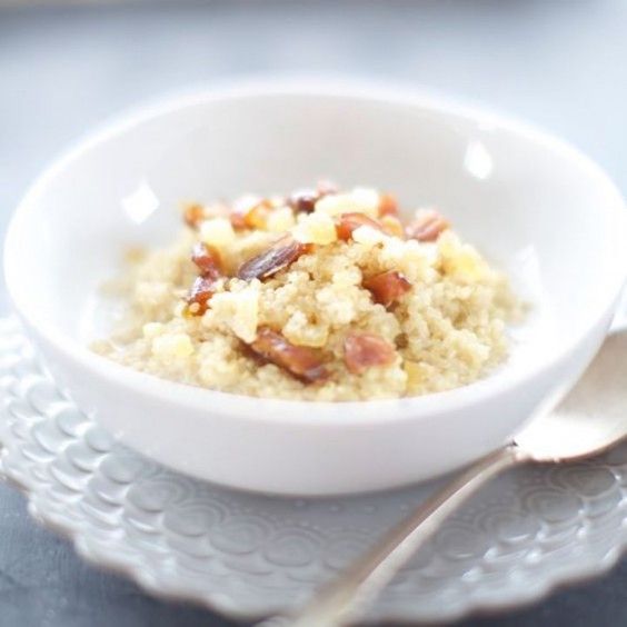 7. Coconut Quinoa Porridge With Ginger and Dates 