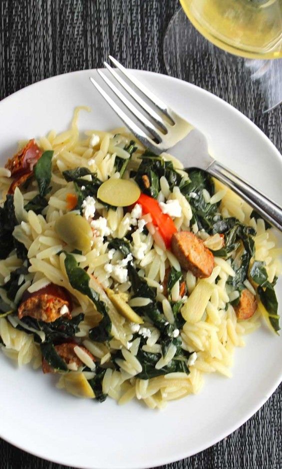 Orzo With Turkey Sausage and Kale Recipe