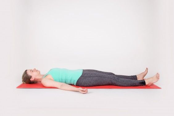 Yoga position lying down hi-res stock photography and images - Alamy