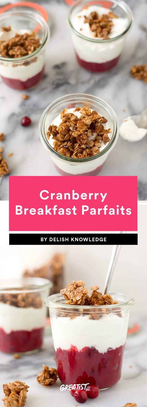 7. Cranberry Breakfast Parfaits