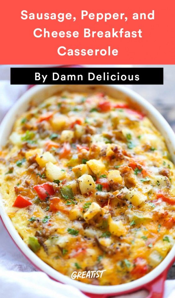 Scrambled Egg Recipes: Sausage, Pepper, and Cheese Casserole