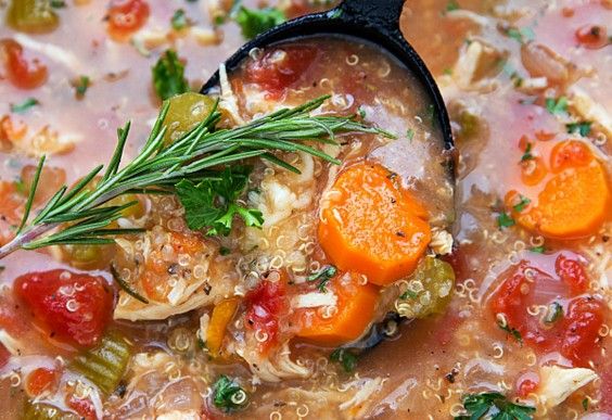 Crock-Pot Italian Chicken, Quinoa, and Vegetable Soup 