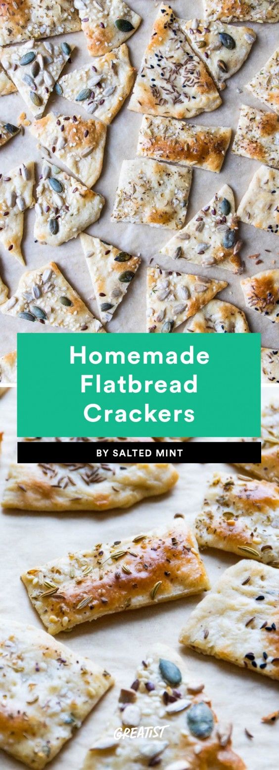 1. Easy Homemade Flatbread Crackers