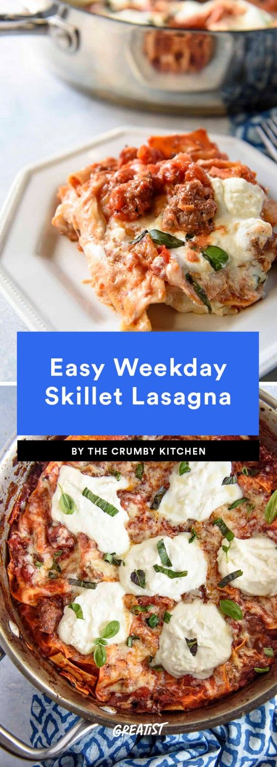 Easy Weekday Skillet Lasagna Recipe