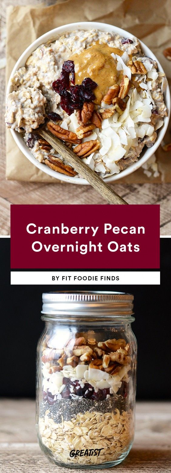 8. Cranberry Pecan Overnight Oats