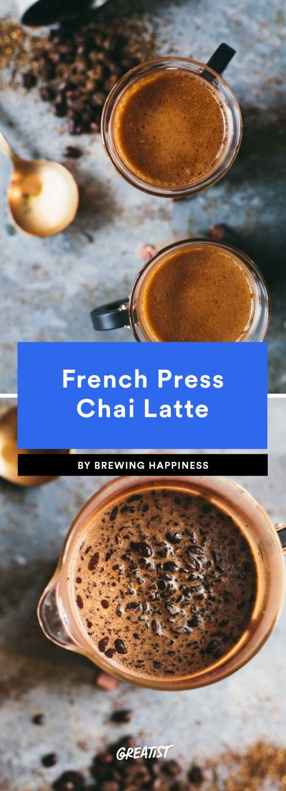 1. French Press Chai Latte