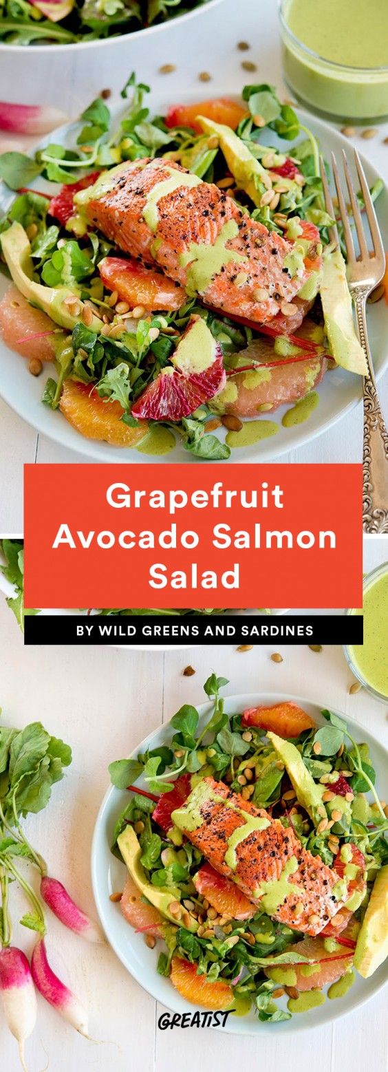 Grapefruit Avocado Salmon Salad Recipe