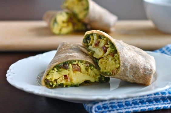 Healthy Breakfast Recipe: Green Eggs and Ham Breakfast Burrito