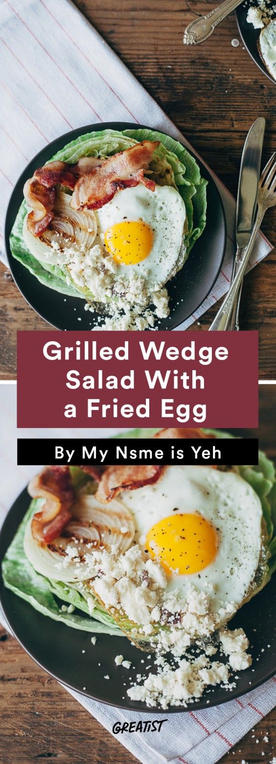 warm salads: Grilled Wedge Salad With a Fried Egg