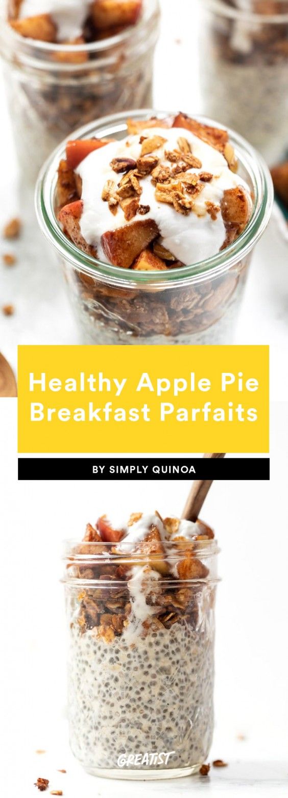 1. Healthy Apple Pie Breakfast Parfaits
