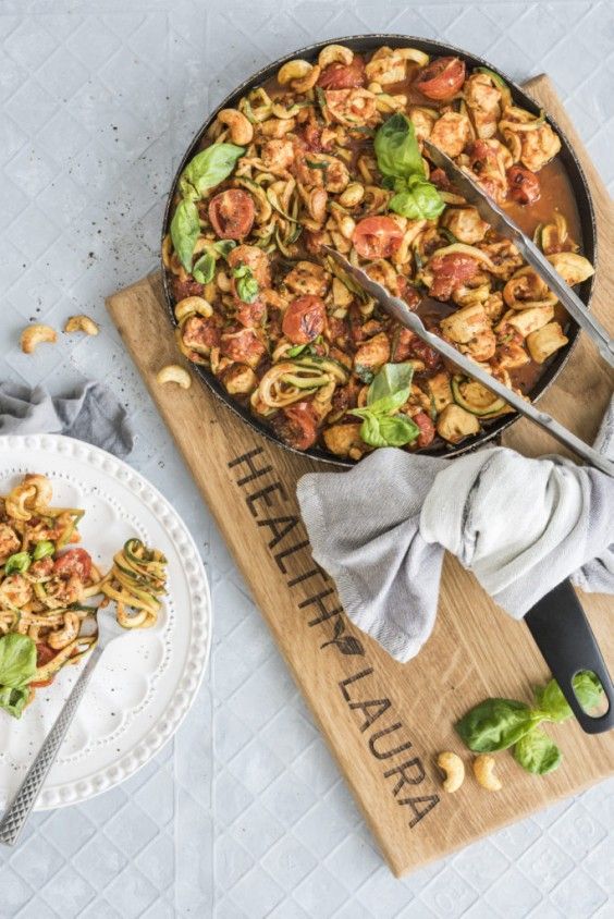 1. Chicken Tomato Zoodles With Spiced Cashews