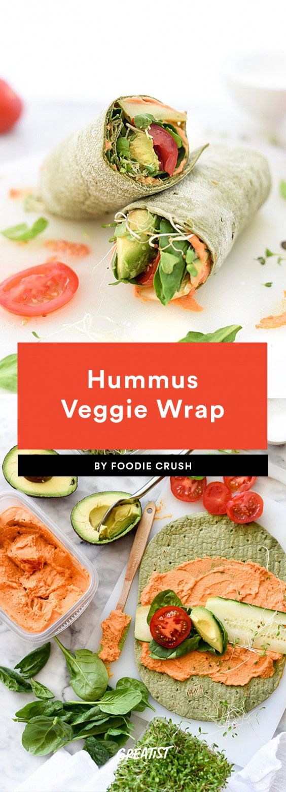 1. Hummus Veggie Wrap