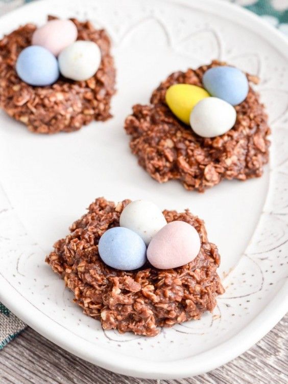 4. No-Bake Chocolate Peanut Butter Cookie Nests