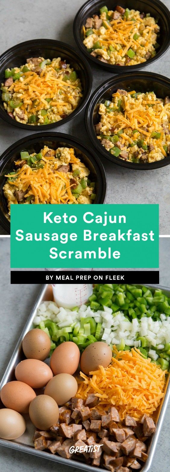 1. Keto Cajun Sausage Breakfast Scramble