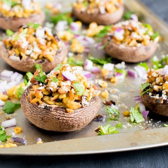 1. Vegan Cheese and Tempeh-Stuffed Portobello Mushrooms