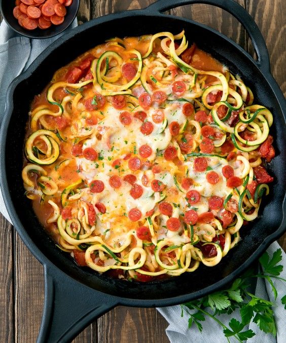 3. One-Pot Pizza Zucchini Noodles